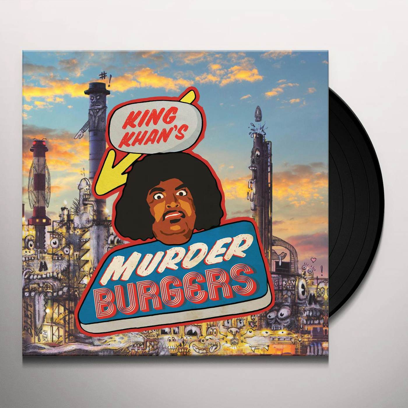 King Khan MURDERBURGERS (WHITE/CLEAR/RED SPLATTER VINYL) Vinyl Record