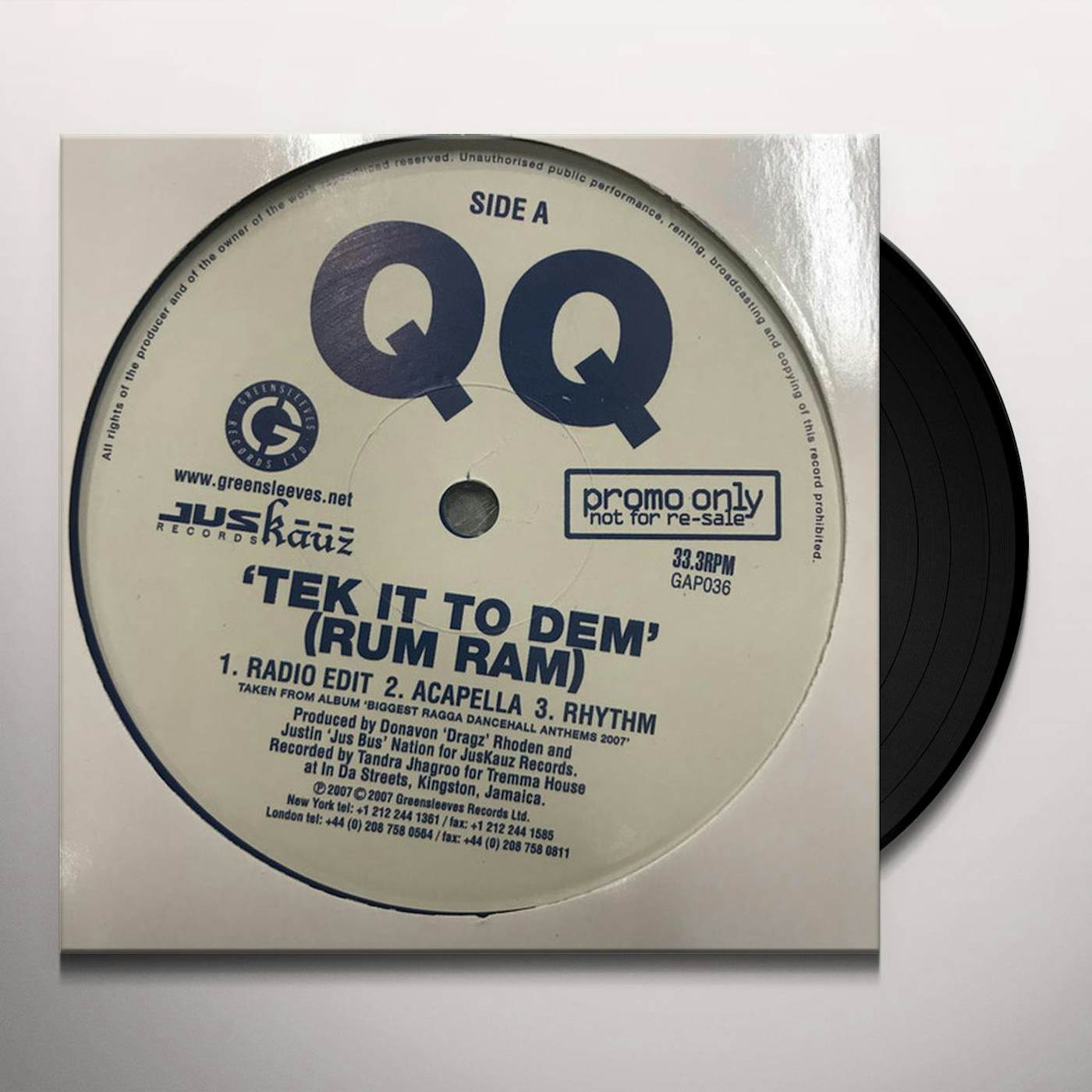 QQ TEK IT TO DEM Vinyl Record