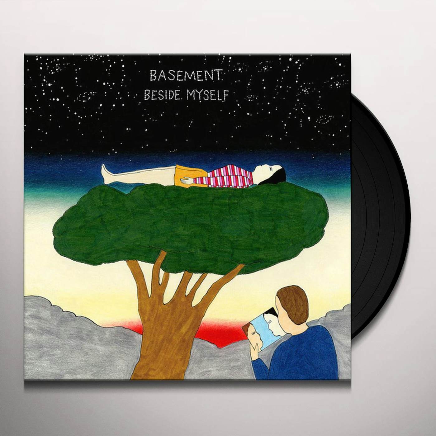Basement BESIDE MYSELF (RED & CLEAR VINYL/DL CODE) Vinyl Record