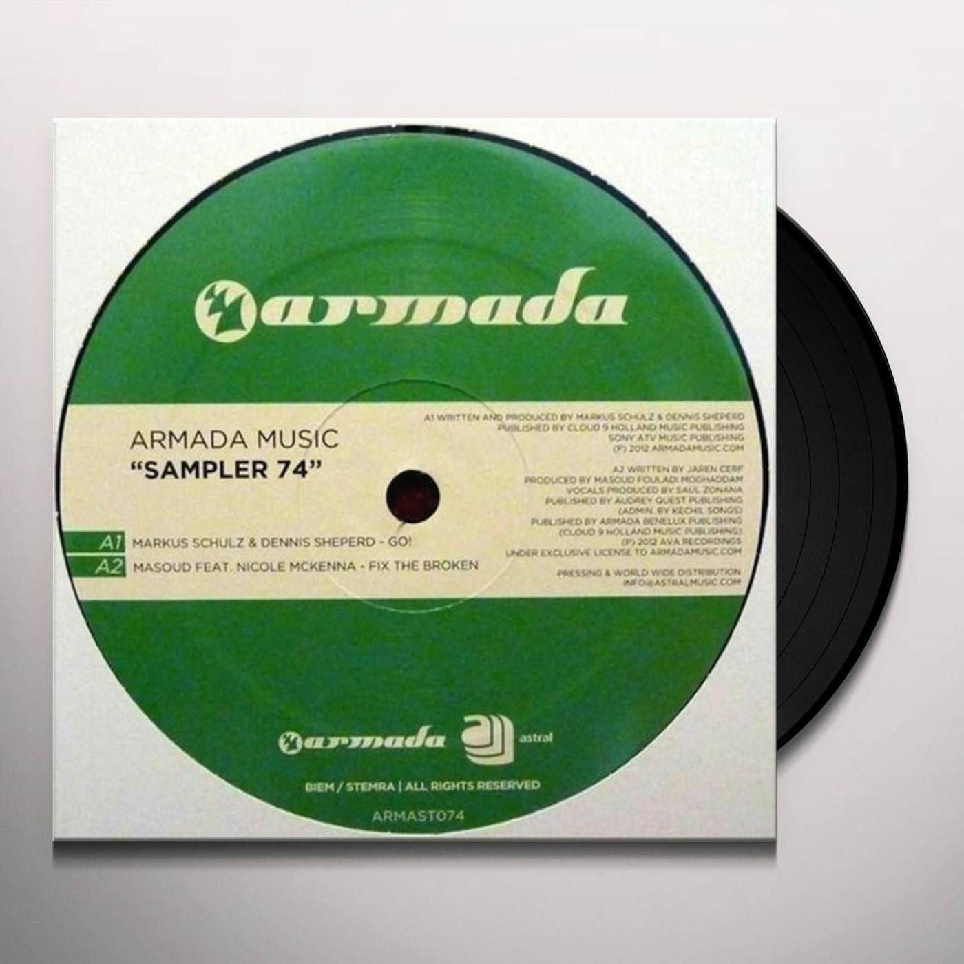 ARMADA MUSIC SAMPLER 74 Vinyl Record - Holland Release