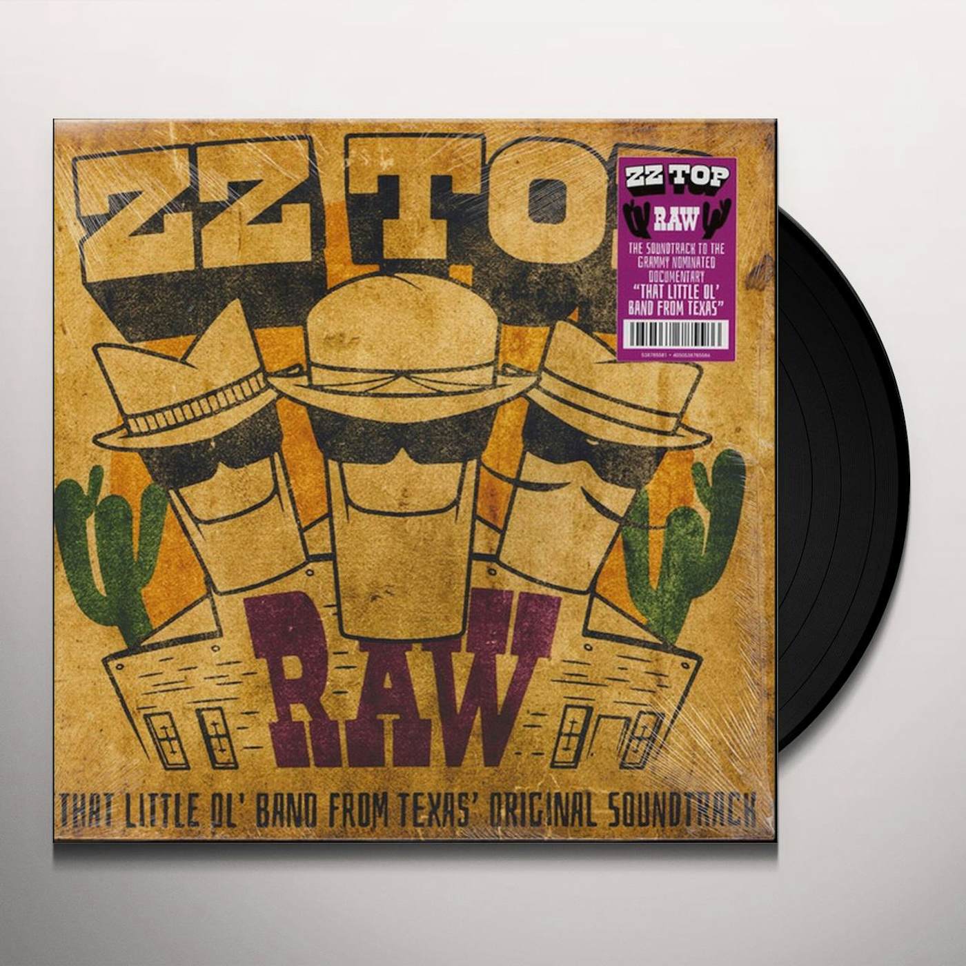 ZZ Top Raw (That Little Ol' Band From Texas) Original Soundtrack Vinyl Record