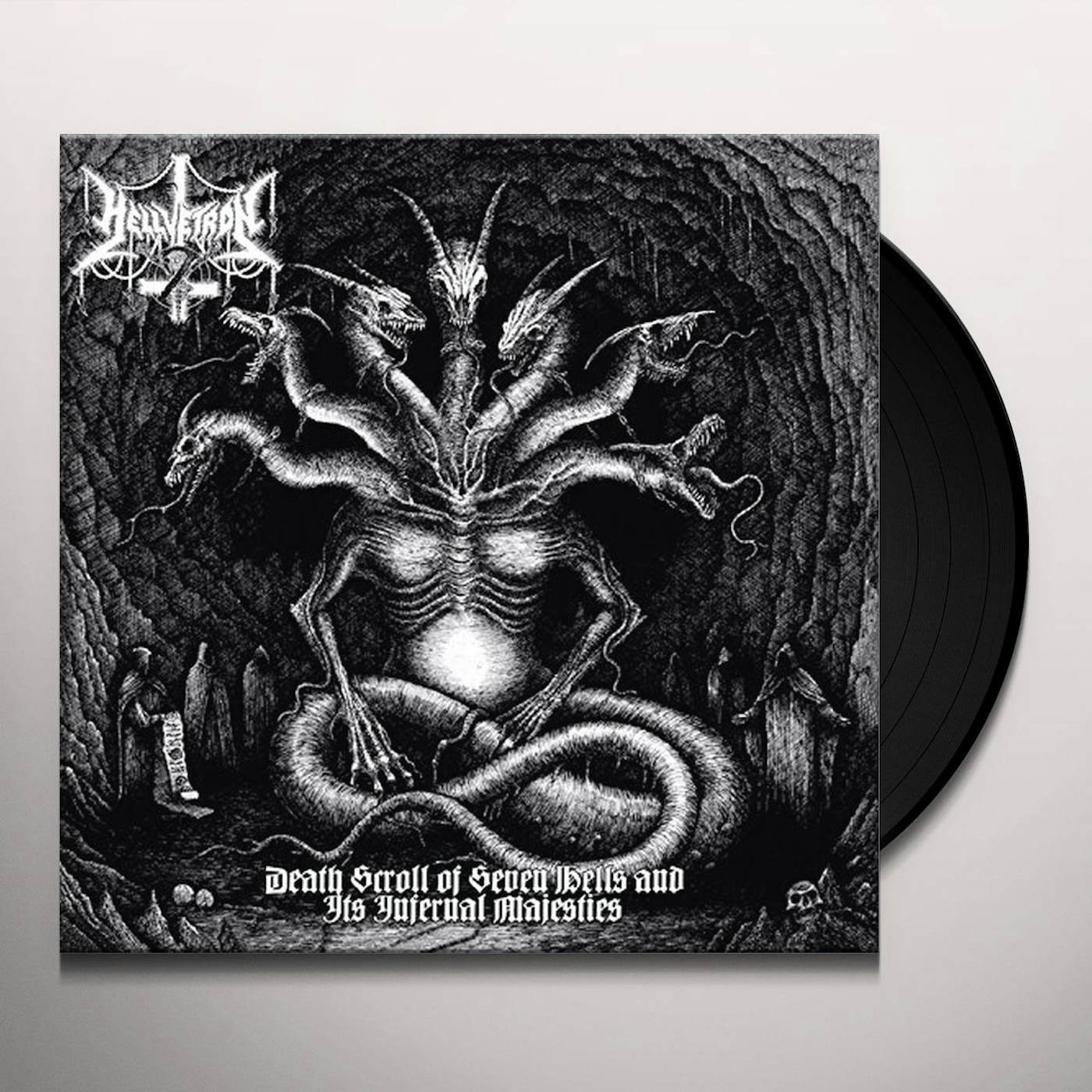 Hellvetron DEATH SCROLL OF SEVEN HELLS & IT'S INFERNAL Vinyl Record