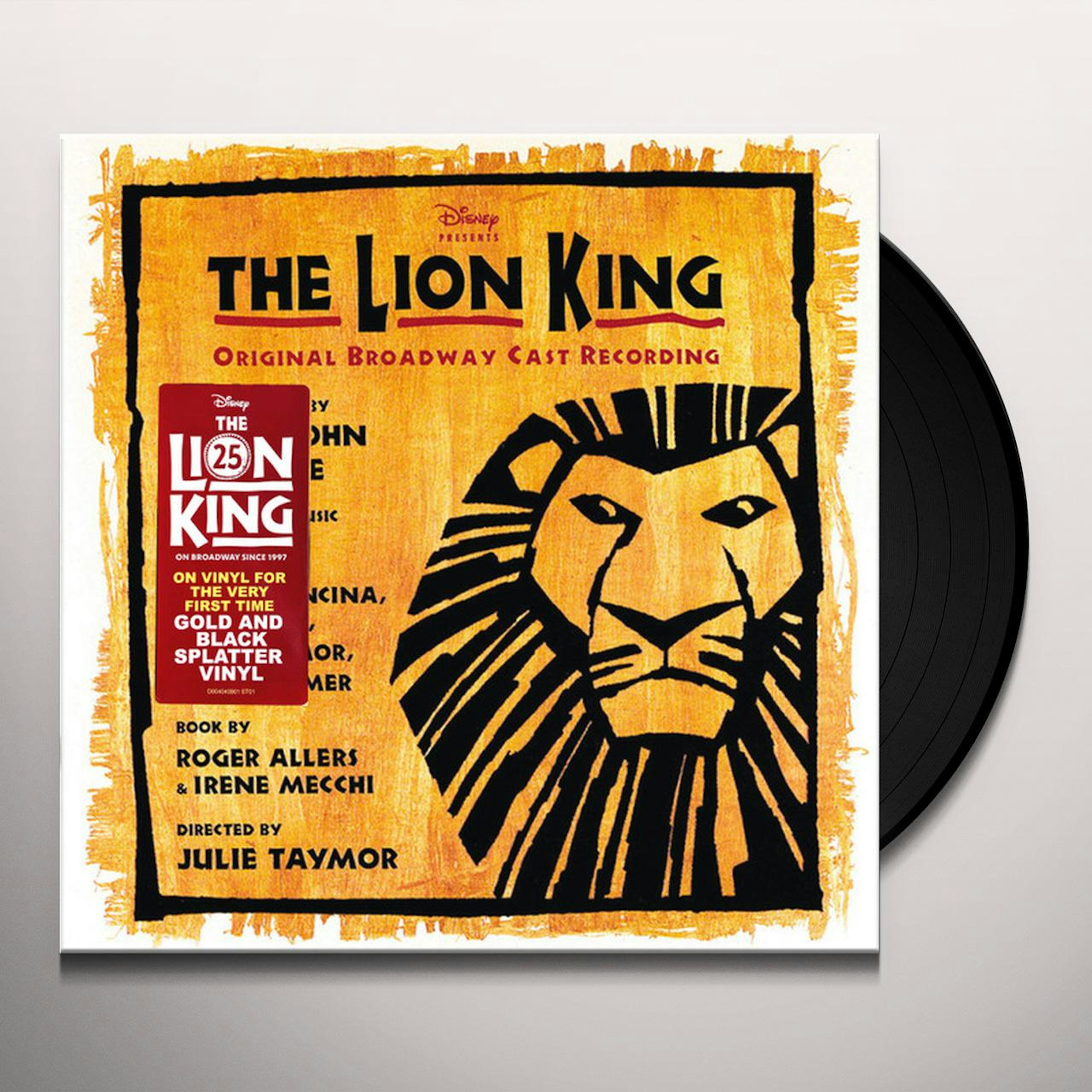 Various Artists The Lion King: Original Broadway Cast (Yellow/Black  Splatter 2 LP) Vinyl Record