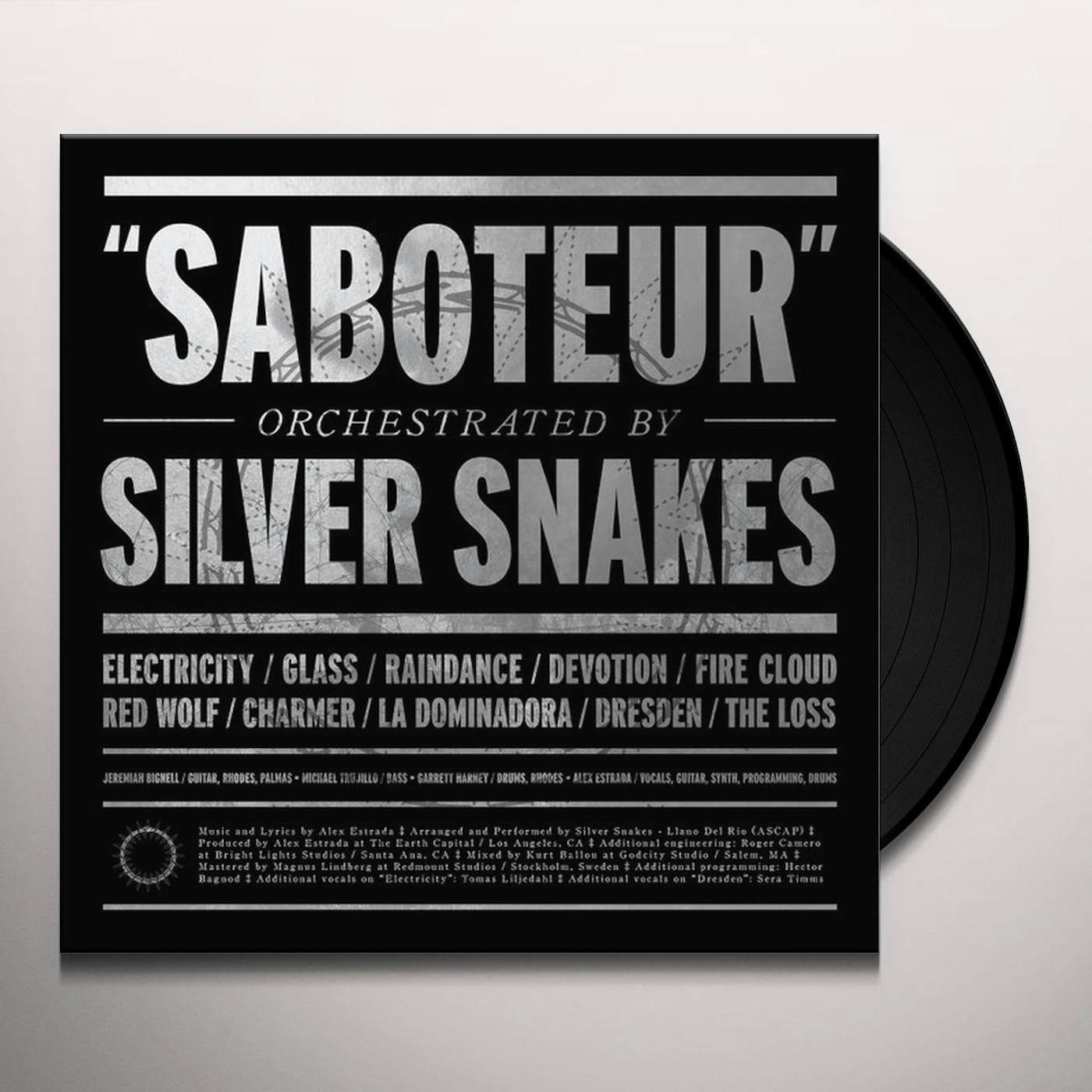 Silver Snakes SABOTEUR Vinyl Record