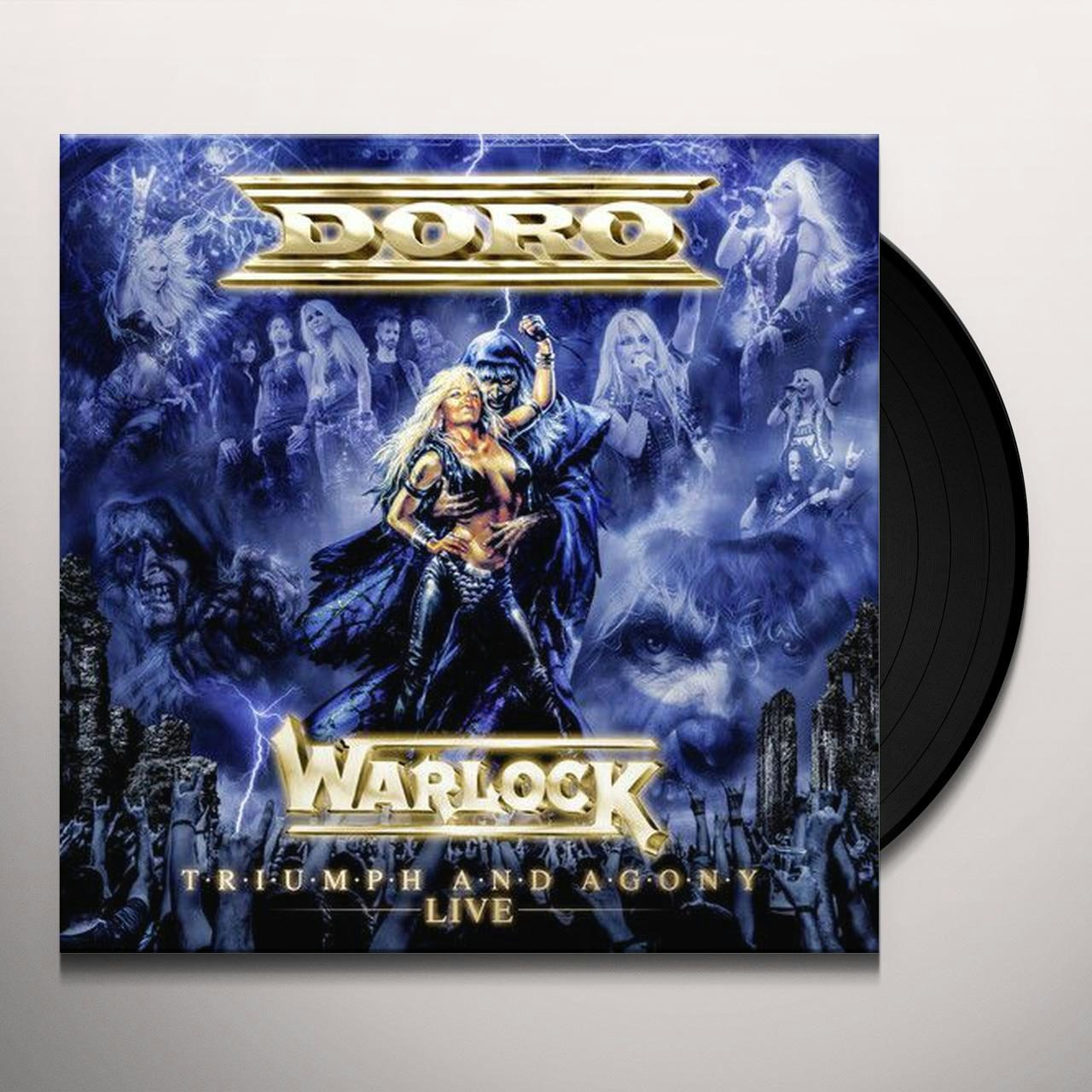 Doro WARLOCK - TRIUMPH & AGONY LIVE (MARBLED VINYL) Vinyl Record