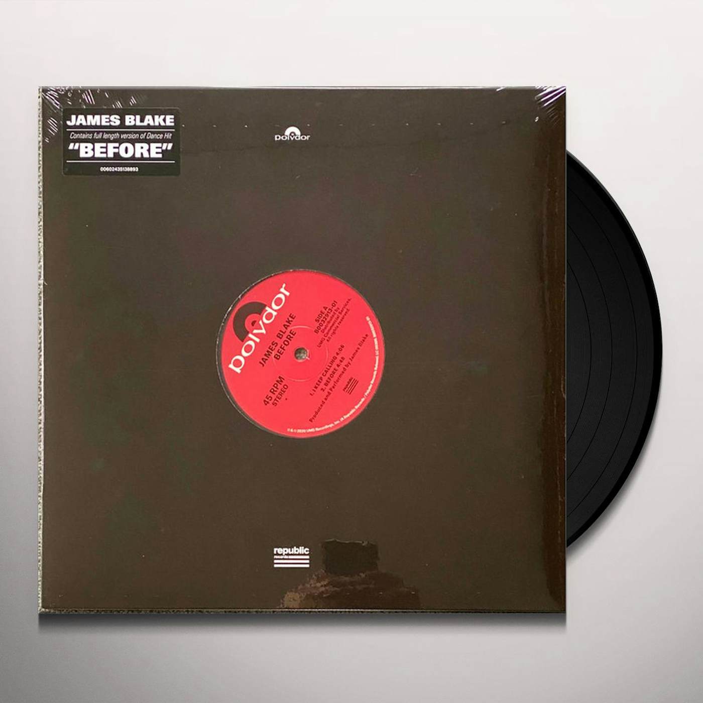 James Blake BEFORE Vinyl Record