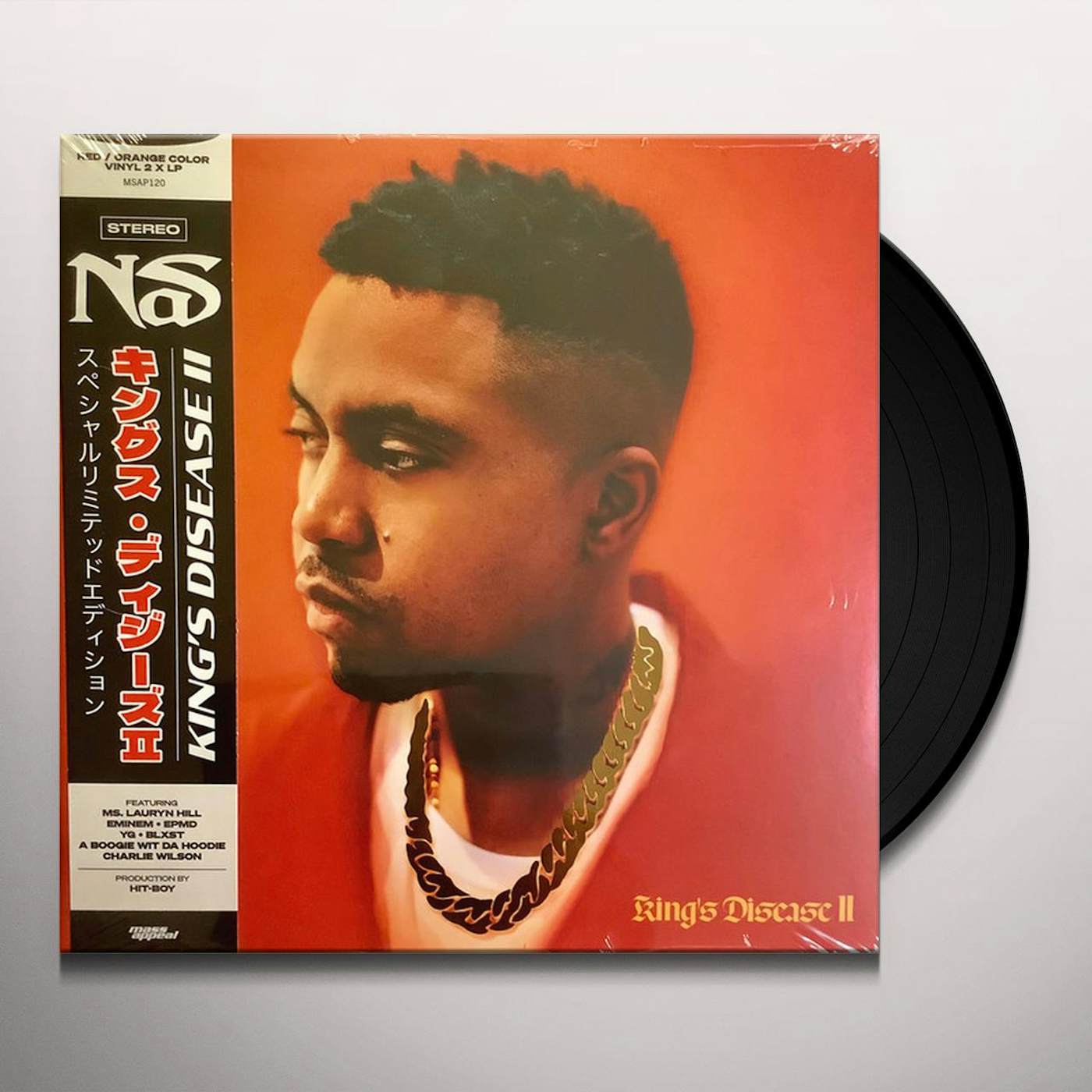 Nas KING'S DISEASE II (RED & TANGERINE COLORED VINYL/2LP) Vinyl Record