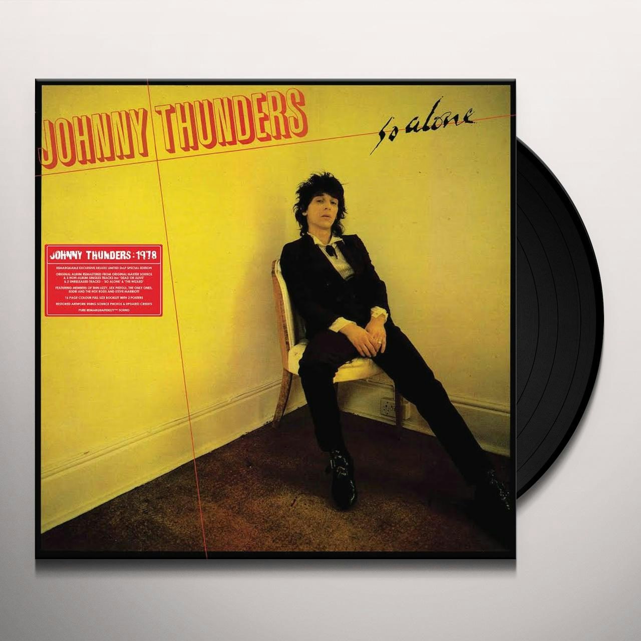 Johnny Thunders SO ALONE (REMARQUABLE) Vinyl Record - Remastered