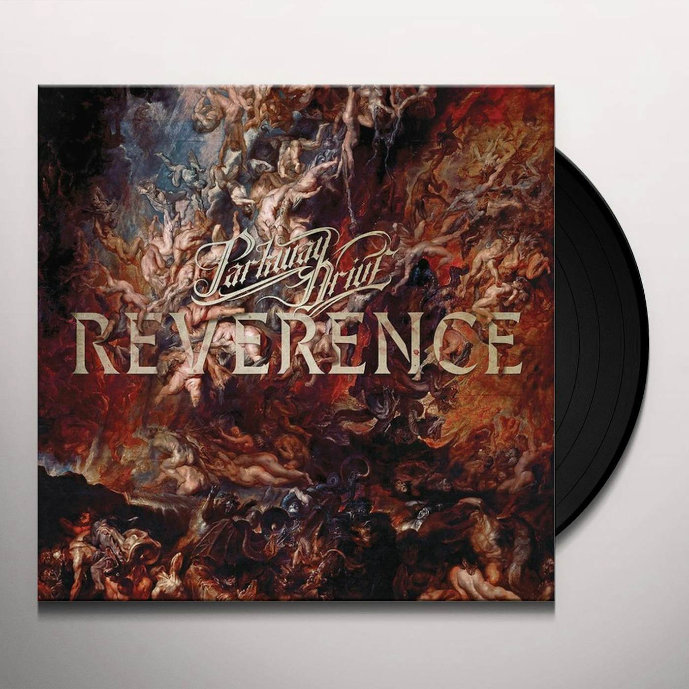 Parkway Drive Reverence Vinyl LP FYE Edition Red W/ Black Swirl