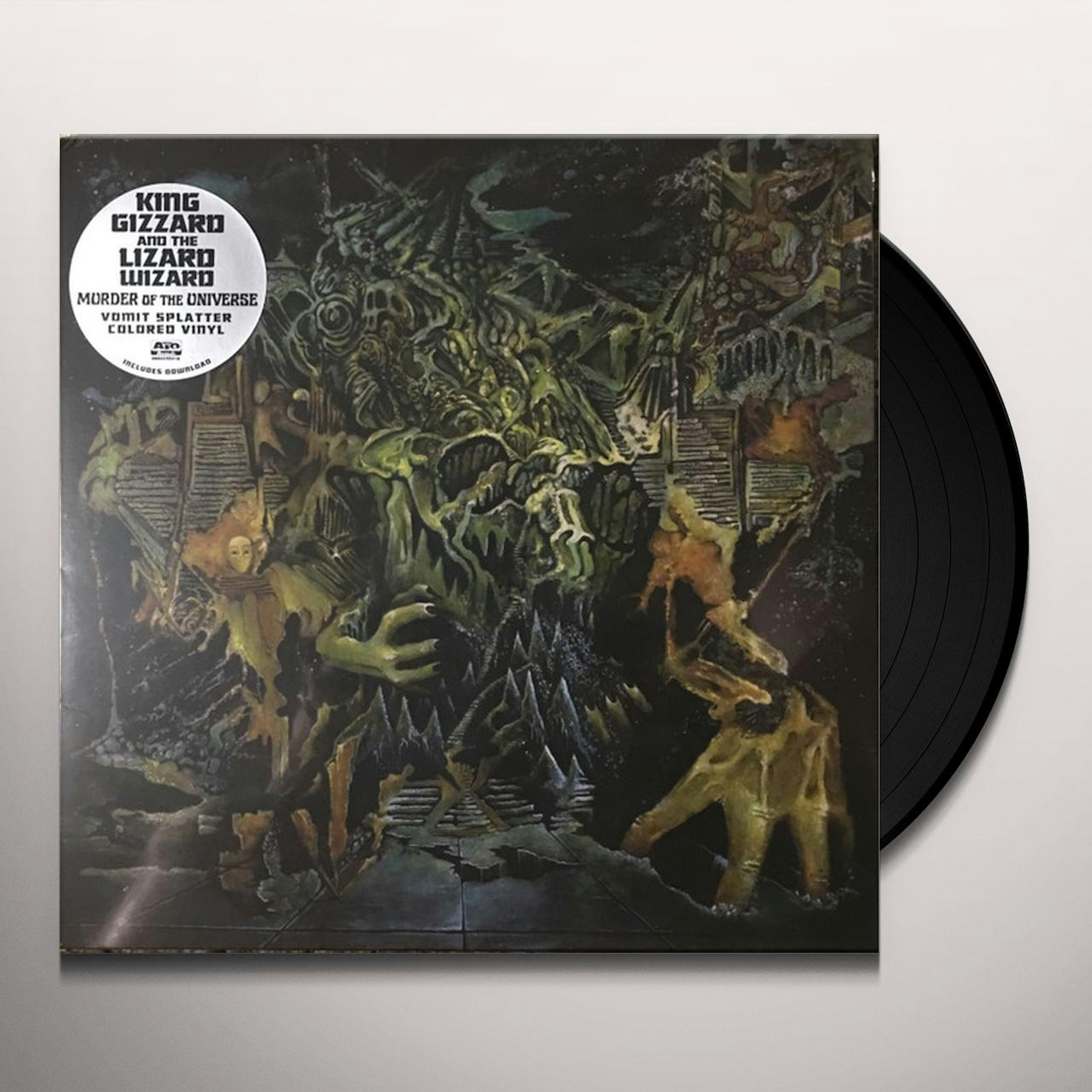 Brug for offset Kenya King Gizzard & The Lizard Wizard Murder Of The Universe (Transparent  Green/Mustard Splatter LP) Vinyl Record