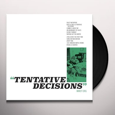 Mikey Erg TENTATIVE DECISIONS Vinyl Record