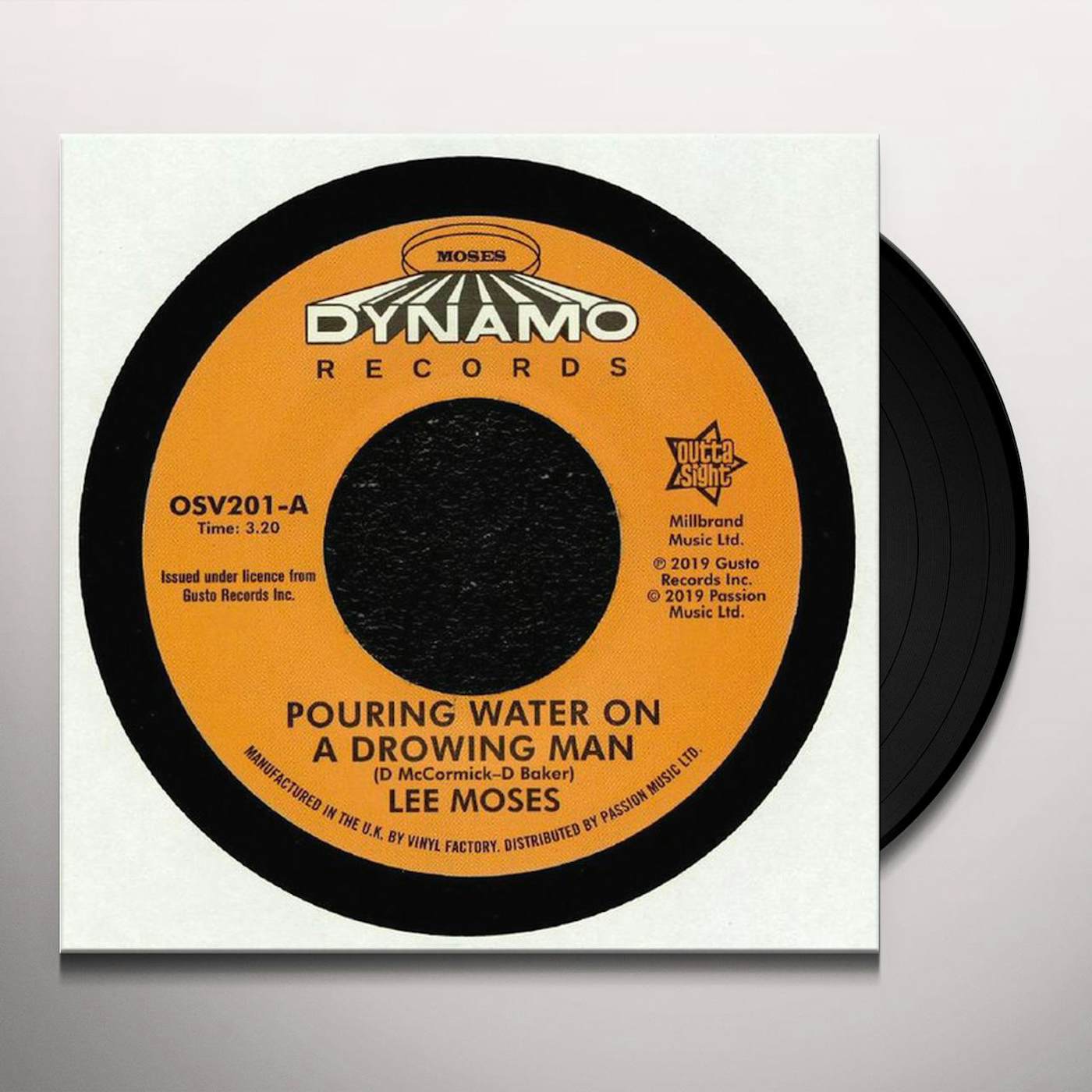 Gezicht omhoog een kopje inval Lee Moses POURING WATER ON A DROWNING MAN / NEVER IN MY LIFE Vinyl Record