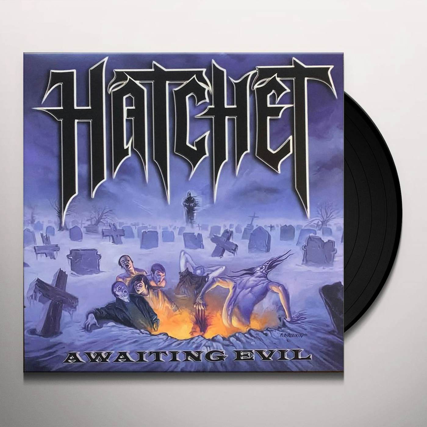 Hatchet AWAITING EVIL (BLUE VINYL) Vinyl Record
