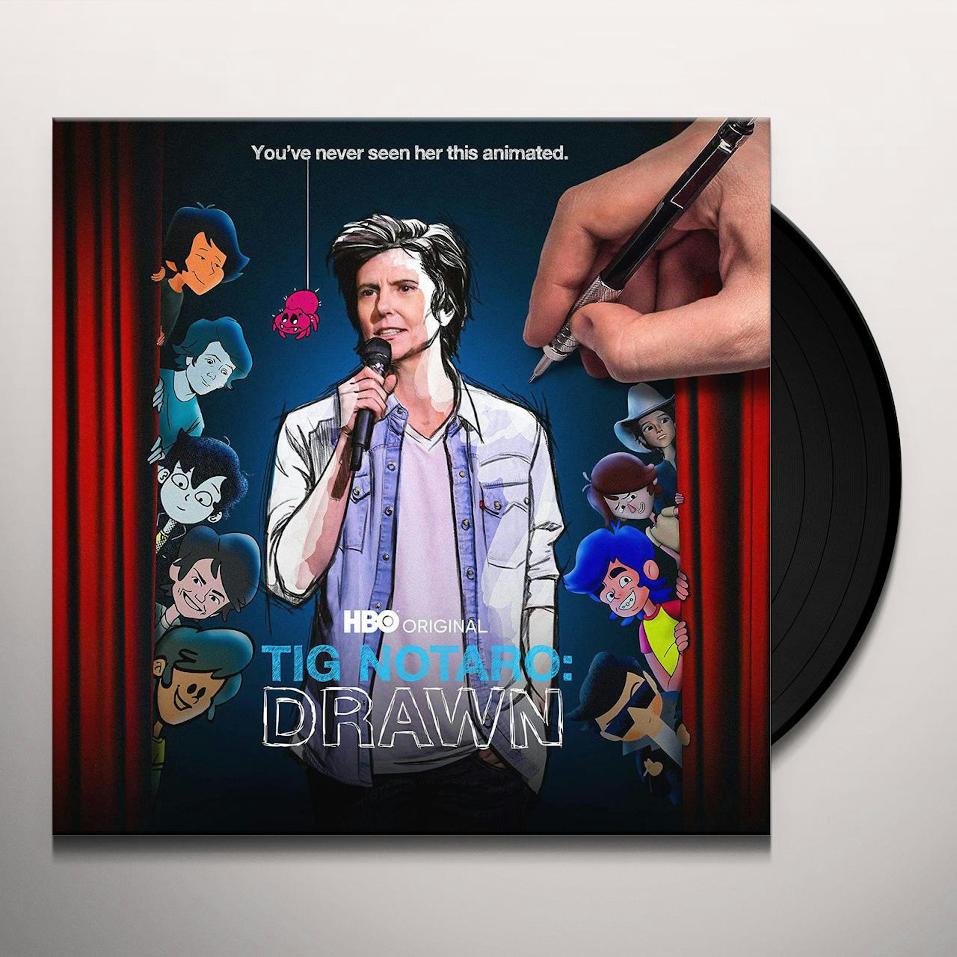 Tig Notaro Drawn Vinyl Record